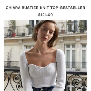 Chiara Bustier Knit Top Pixie Market